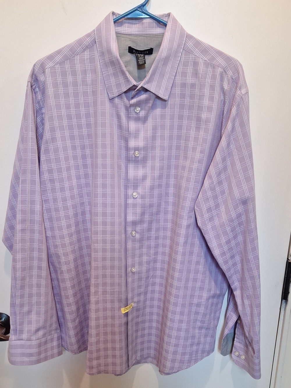 Van Heusen Lavender Plaid Men’s Dress Shirt